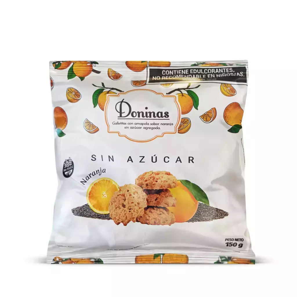 Galletitas Doninas sin Azúcar sabor Naranja x 150g