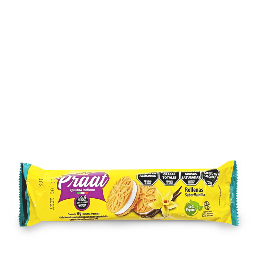 Galletitas de Vainilla Rellenas Vainilla PRAAT x 85g