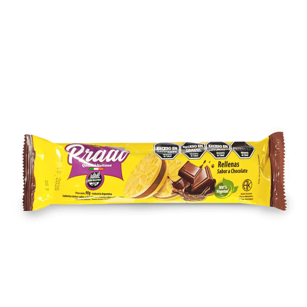 Galletitas de Vainilla Rellenas con Chocolate PRAAT x 90g