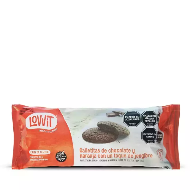 Galletitas de Chocolate Naranja Jengibre Lovvit x 90g