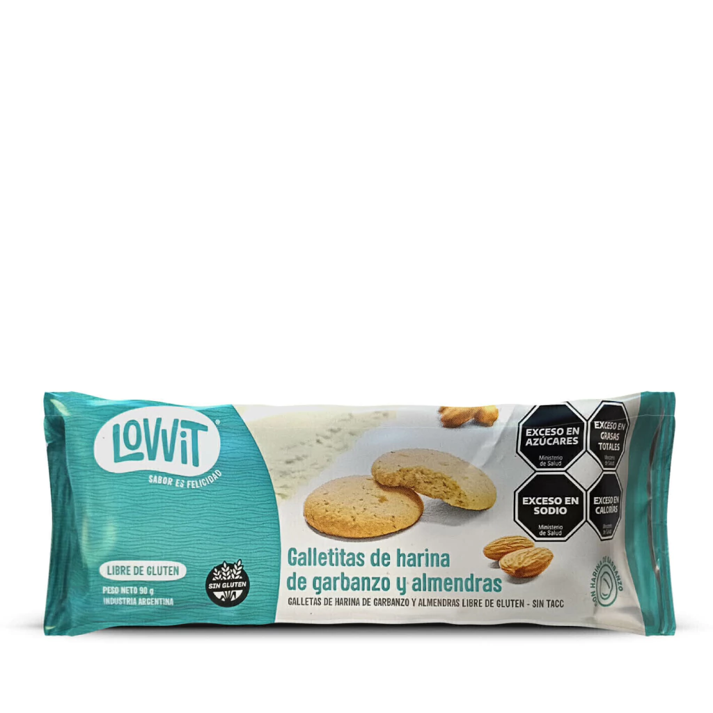 Galletitas de Almendras y Garbanzos Lovvit x 90g