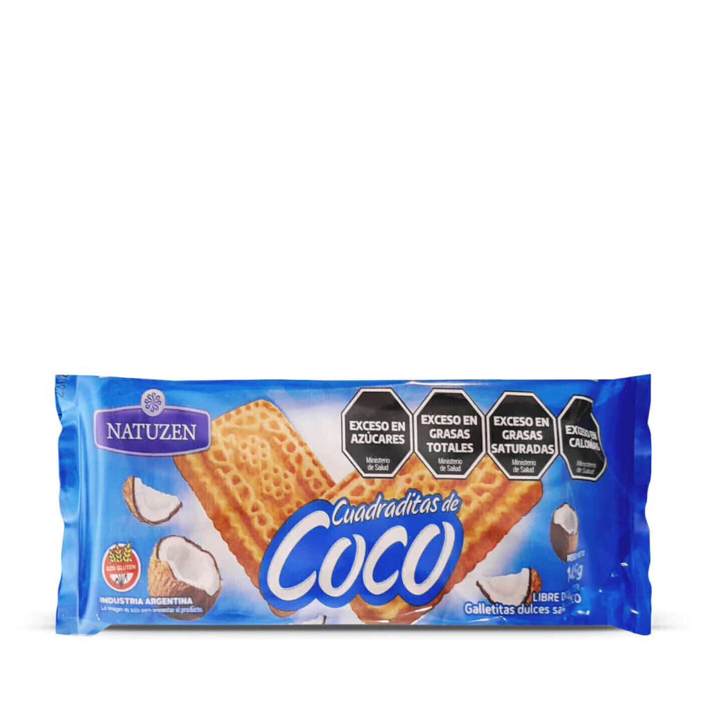 Galletitas Cuadraditas de Coco Natuzen x 145g
