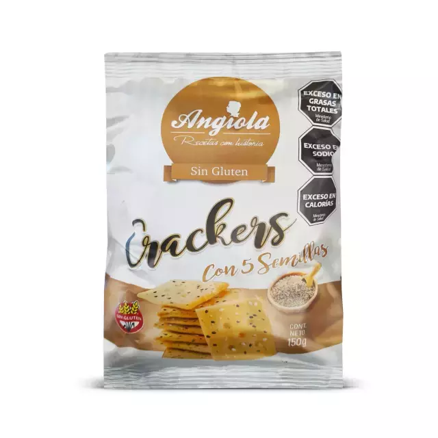 Galletitas Crackers con 5 semillas - Angiola x 150g