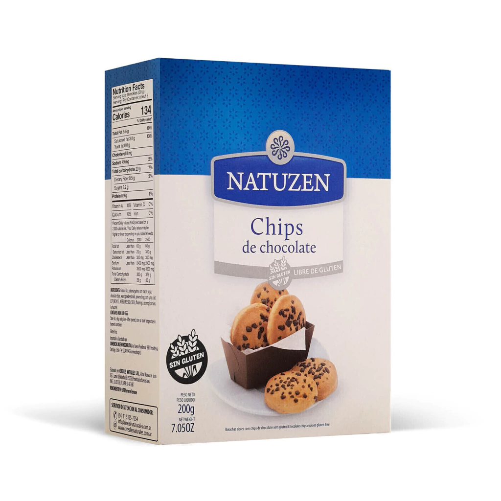 Galletitas con Chips Chocolate x 200g Natuzen