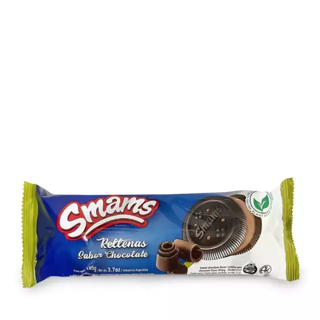 Galletitas Chocolate Rellenas de Mousse Choco Veggie SMAMS x 105g