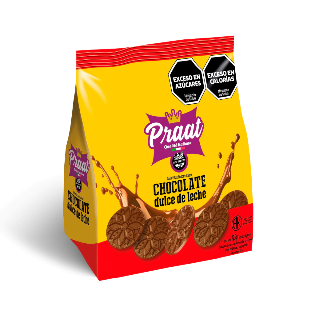 Galletitas Choco y Dulce de Leche PRAAT x 125g