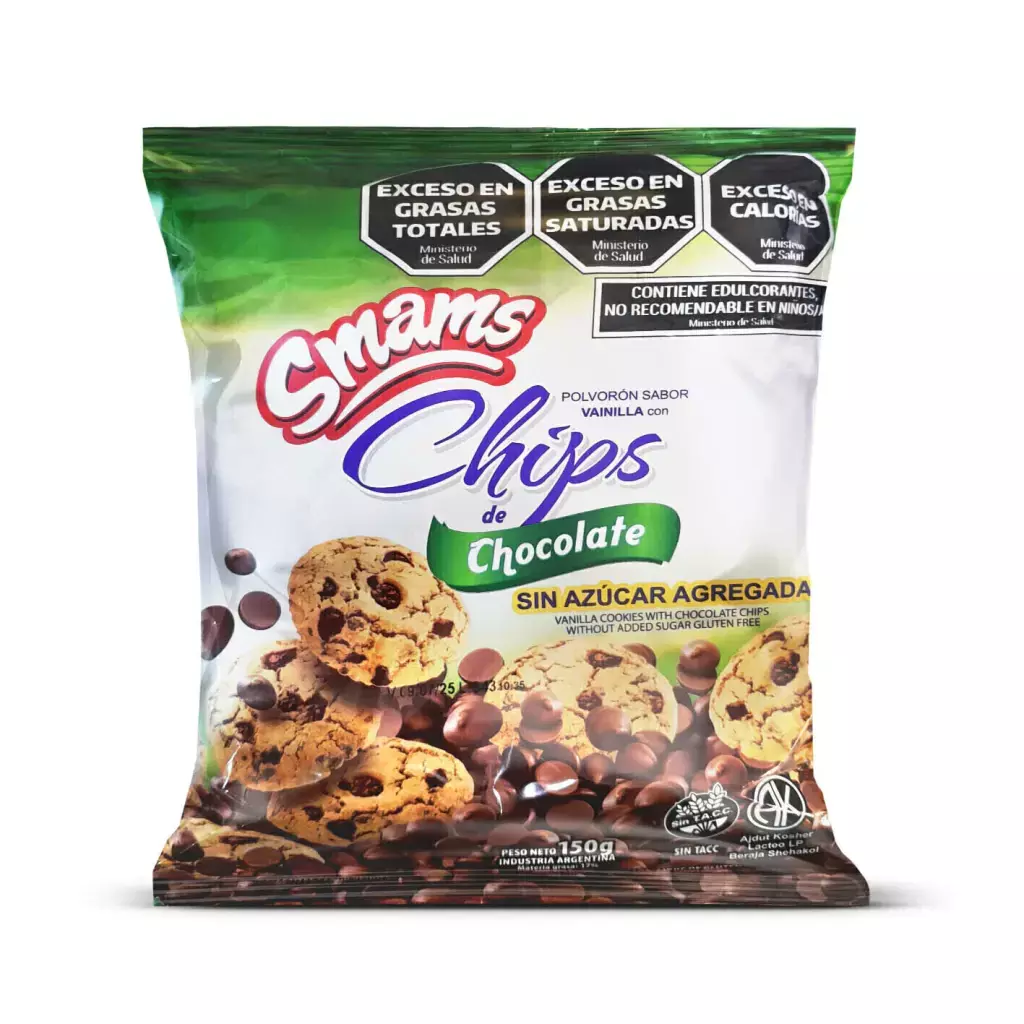 Galletitas c/Chips Chocolate sin azucar SMAMS x 150g