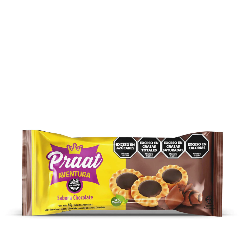 Galletitas Aventura de Vainilla con Chocolate Negro PRAAT x 85g