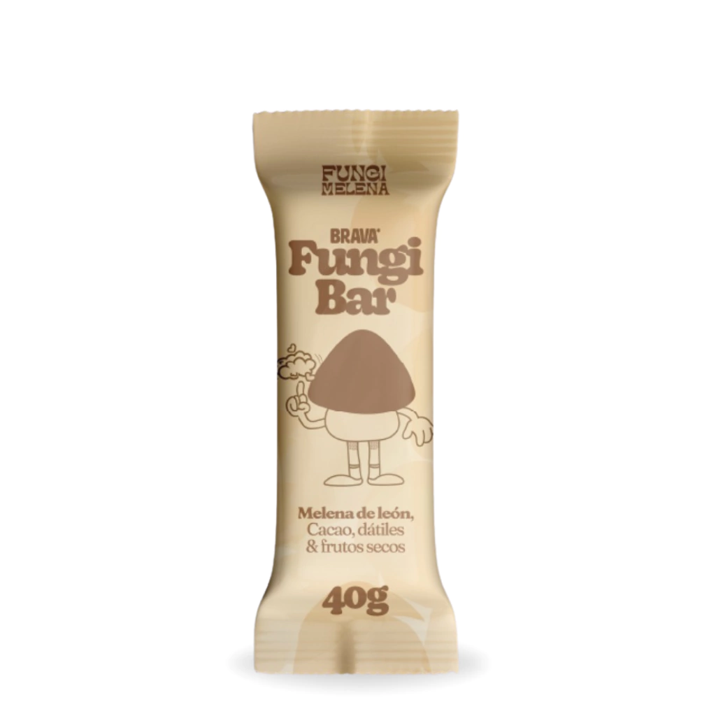 Fungi Bar Melena de León Cacao Datiles Frutos Secos - Barra Brava x 40g