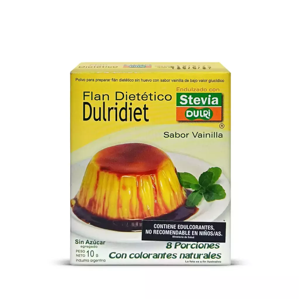 Flan de Vainilla Dietético con Stevia DULRI x 10g
