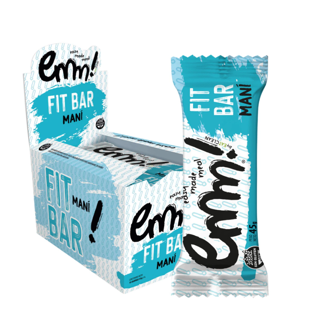 FIT BAR de Maní con Chocolate EMM caja x 10