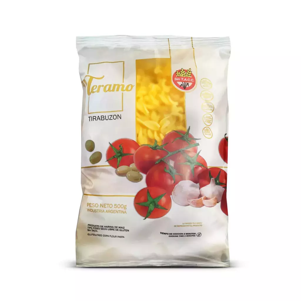 Fideos Tirabuzon de Maiz x 500g - Teramo