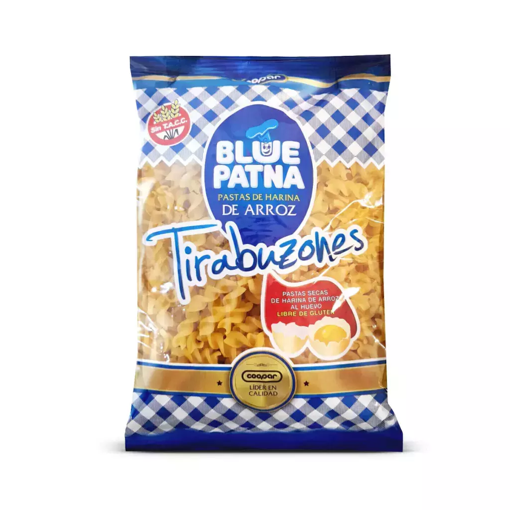Fideos Tirabuzón al Huevo Blue Patna x 500g