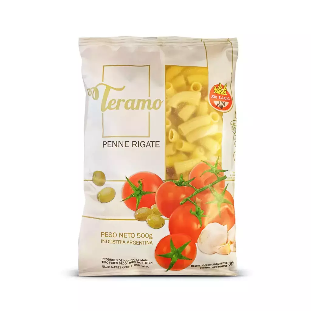 Fideos Penne Rigate - Teramo x 500g.