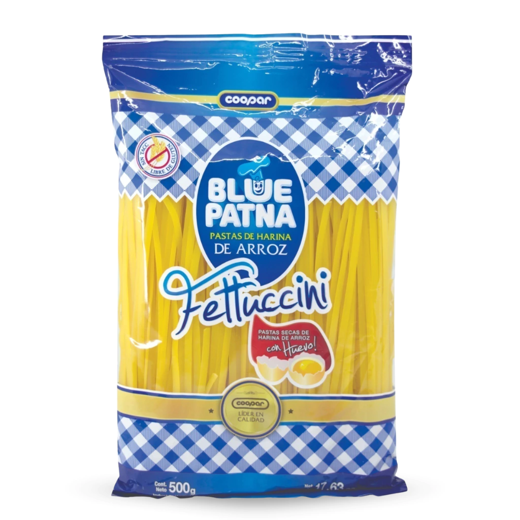 Fideos Fetuccinis al huevo Blue Patna x 500g