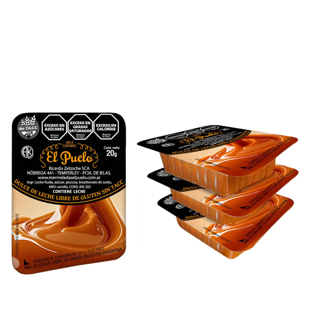 Dulce de Leche El Puelo mini porciones Caja x 120u