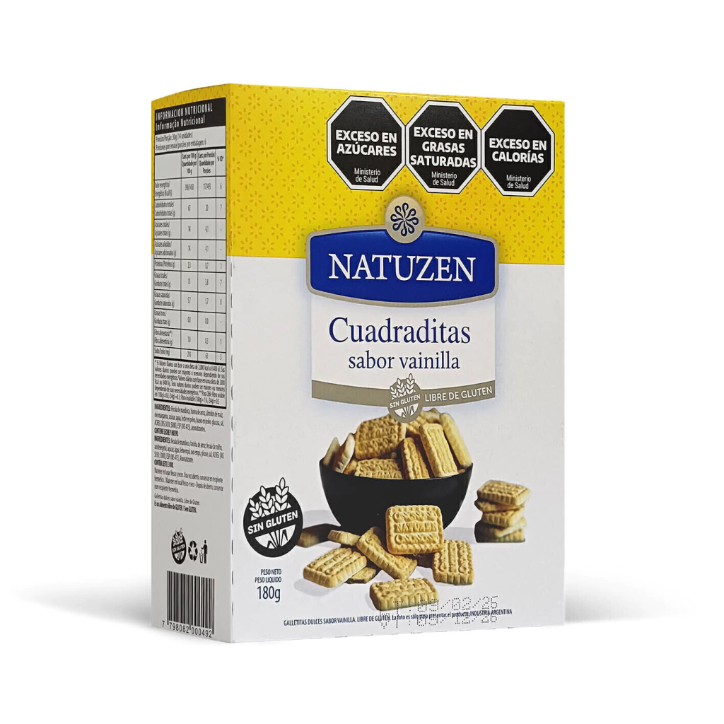 Cuadraditas de Vainilla Natuzen x 180g