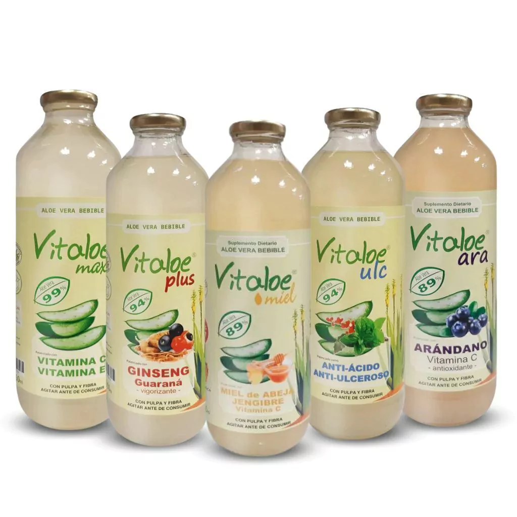 Combo x 5 Variedades Jugos de Aloe Vera VITALOE x 950cm3