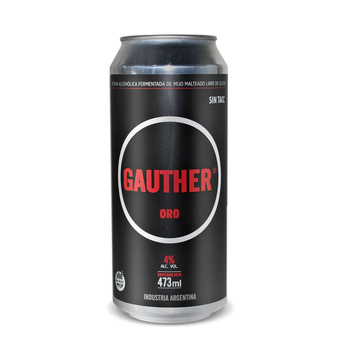 Cerveza Gauther Oro American Light Lagerx 473cc