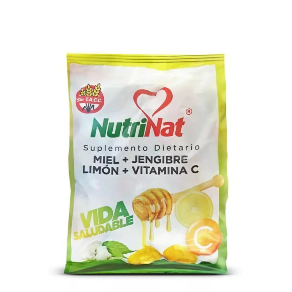 Caramelos de Miel, Jengibre, Limón y Vit C Nutrinat x 50g