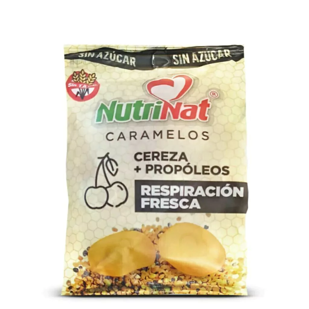 Caramelos de Cereza y Propóleos sin Azúcar Nutrinat x 50g