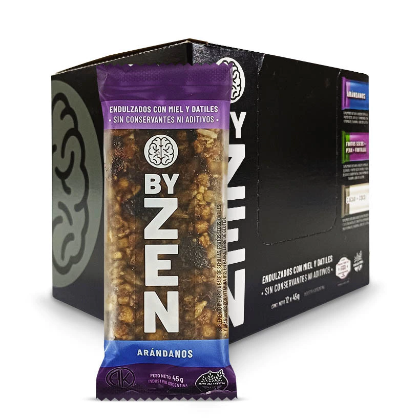 ByZen Barra Semillas Frutos Dátiles y Arándanos Caja x 12u