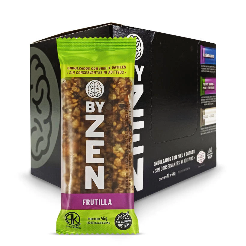 ByZen Barra Semillas Frutos Dátiles Frutillas y Pera Caja x 12u