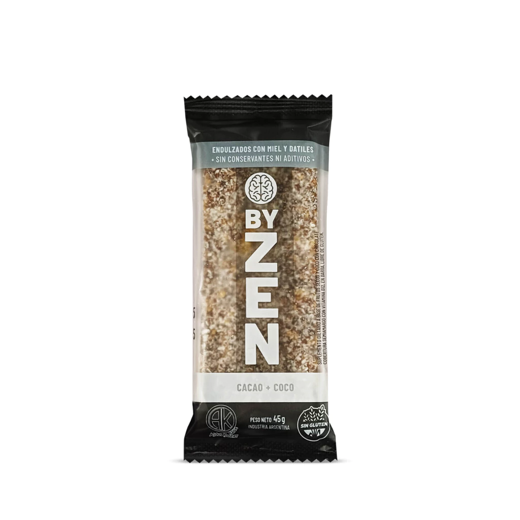ByZen Barra Semillas Frutos Dátiles Cacao y Coco x 45g