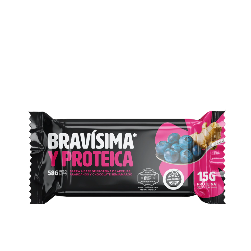 Barrita Proteica Bravísima Arándanos y Chocolate x 58g