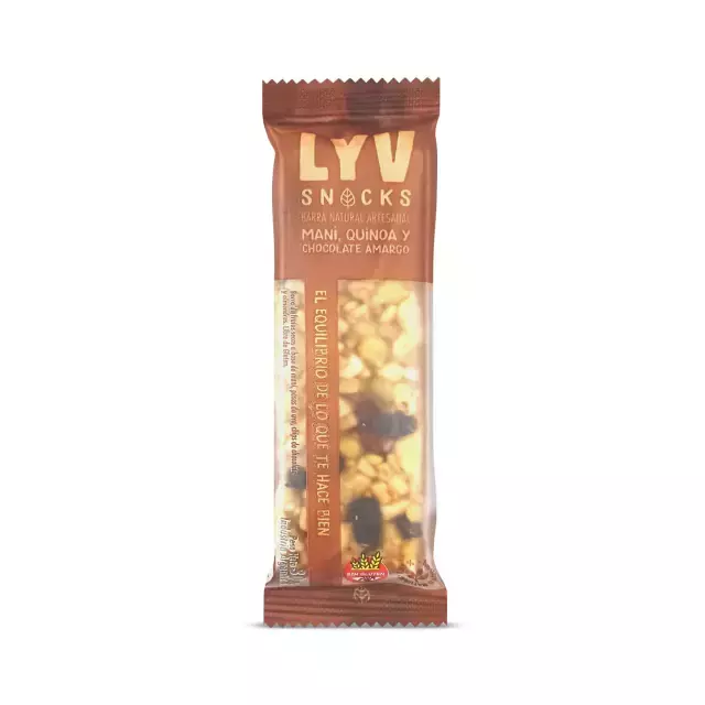 Barrita Frutos Secos, Maní, Quinoa y Choco Amargo LyV