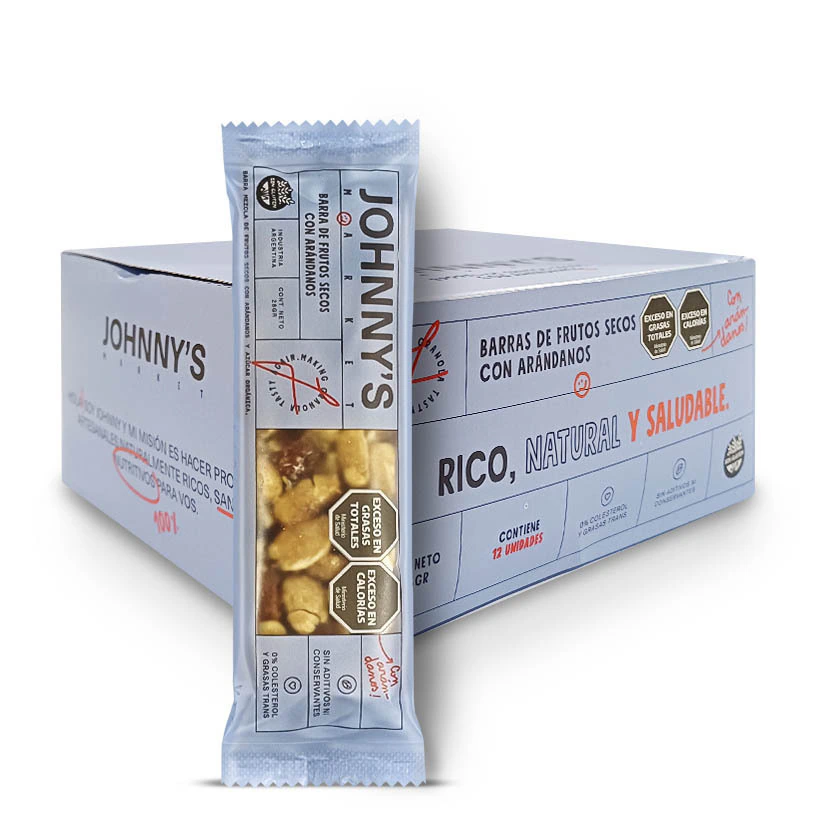 Barrita de Frutos Secos y Arándanos Johnnys x 12u