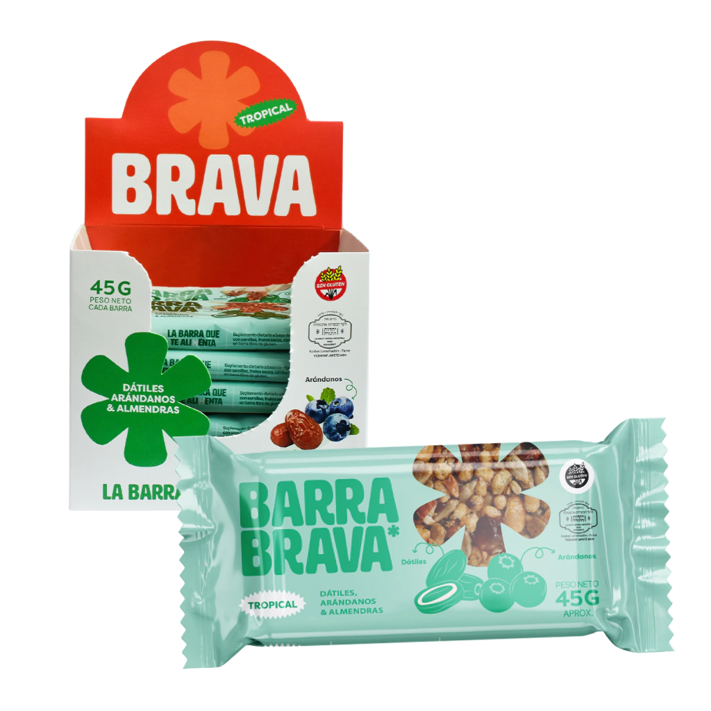Barrita de Datiles Arándanos y Almendras - Barra Brava caja x 12u