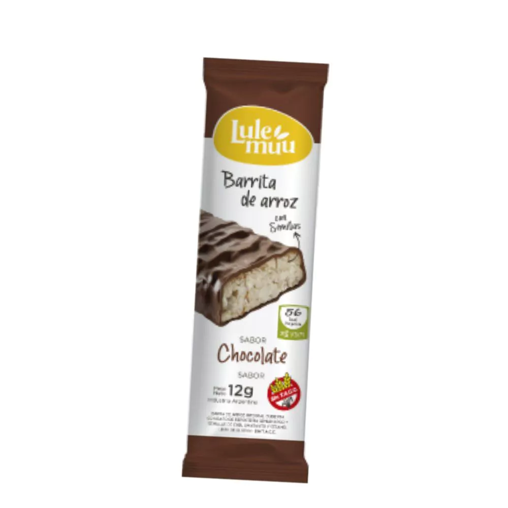 Barrita de Arroz Chocolate Negro LULEMUU caja x 20u
