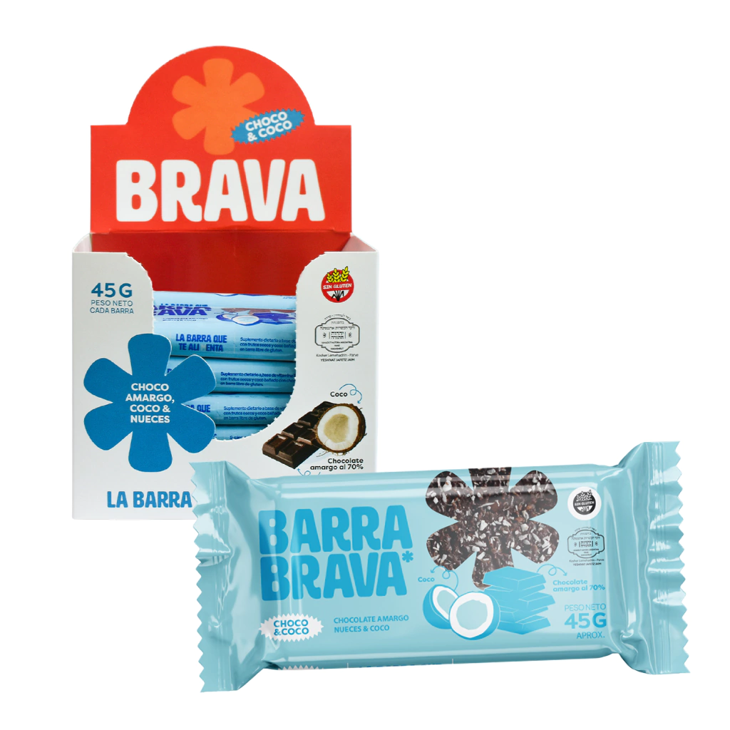 Barrita Choco Coco y Nuez - Barra Brava caja x 12u