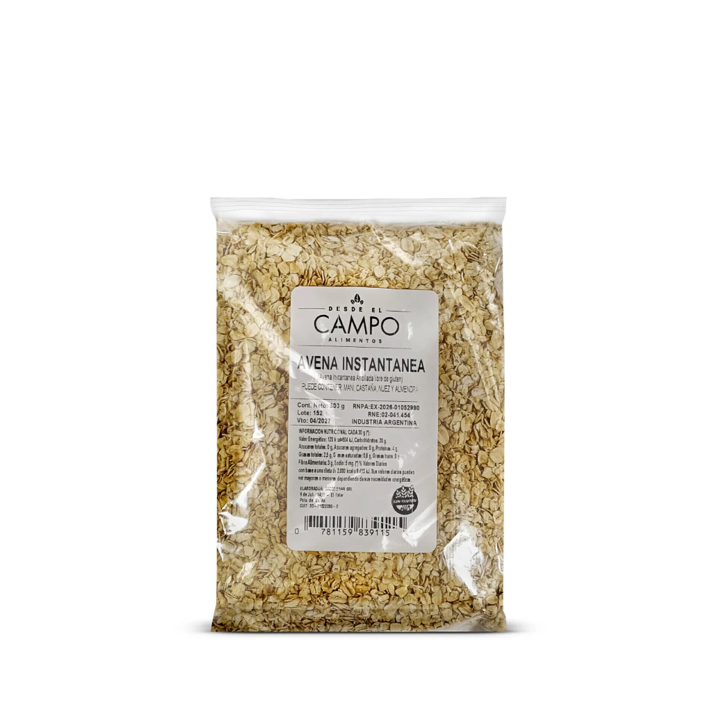 Avena Instantánea Desde el Campo DeC x 500g