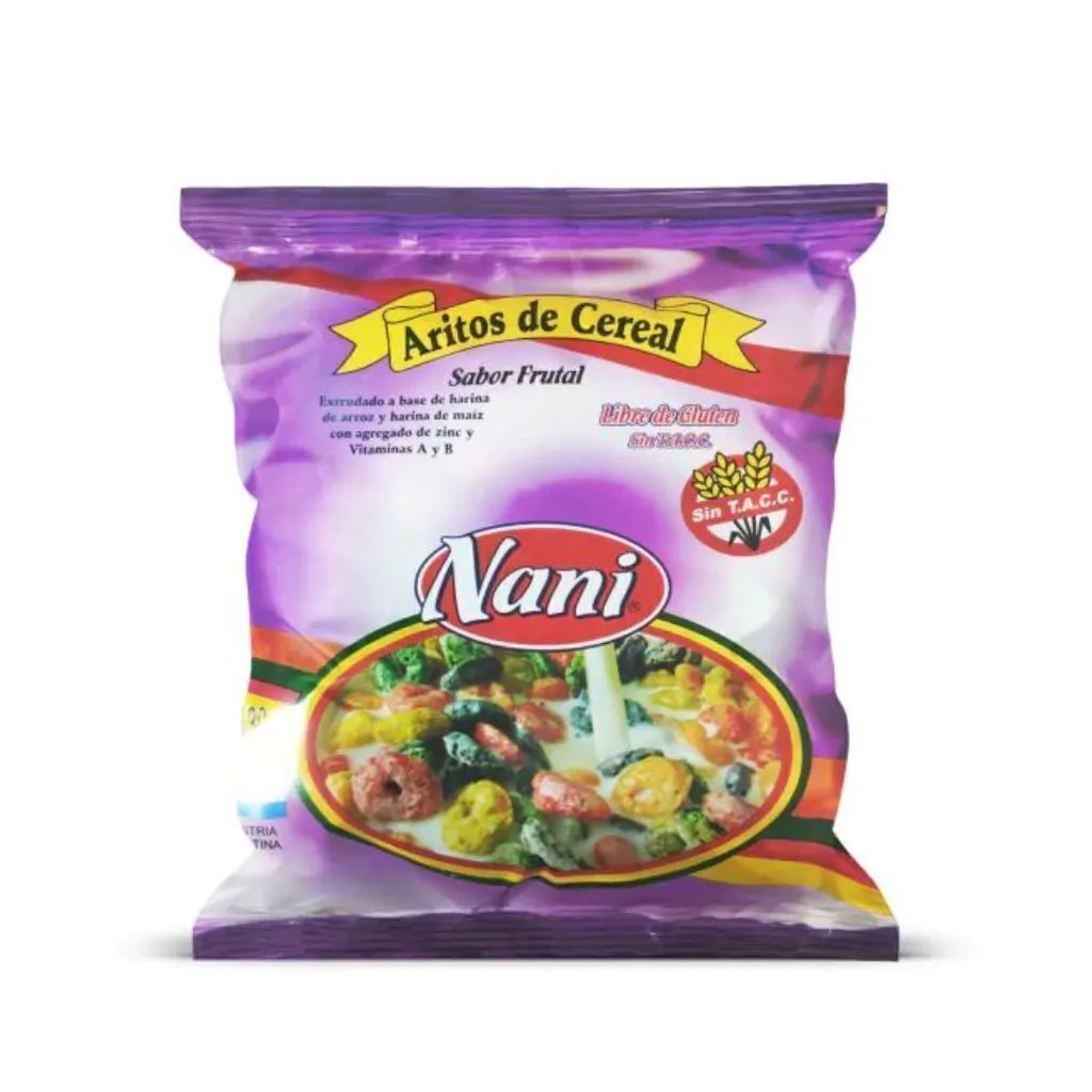 Aritos de Cereal sabores Frutados NANI x 130gr
