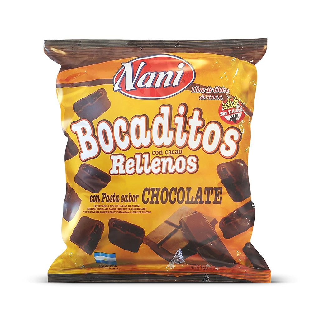 Almohaditas de Cacao Rellenas Chocolate NANI x 150g