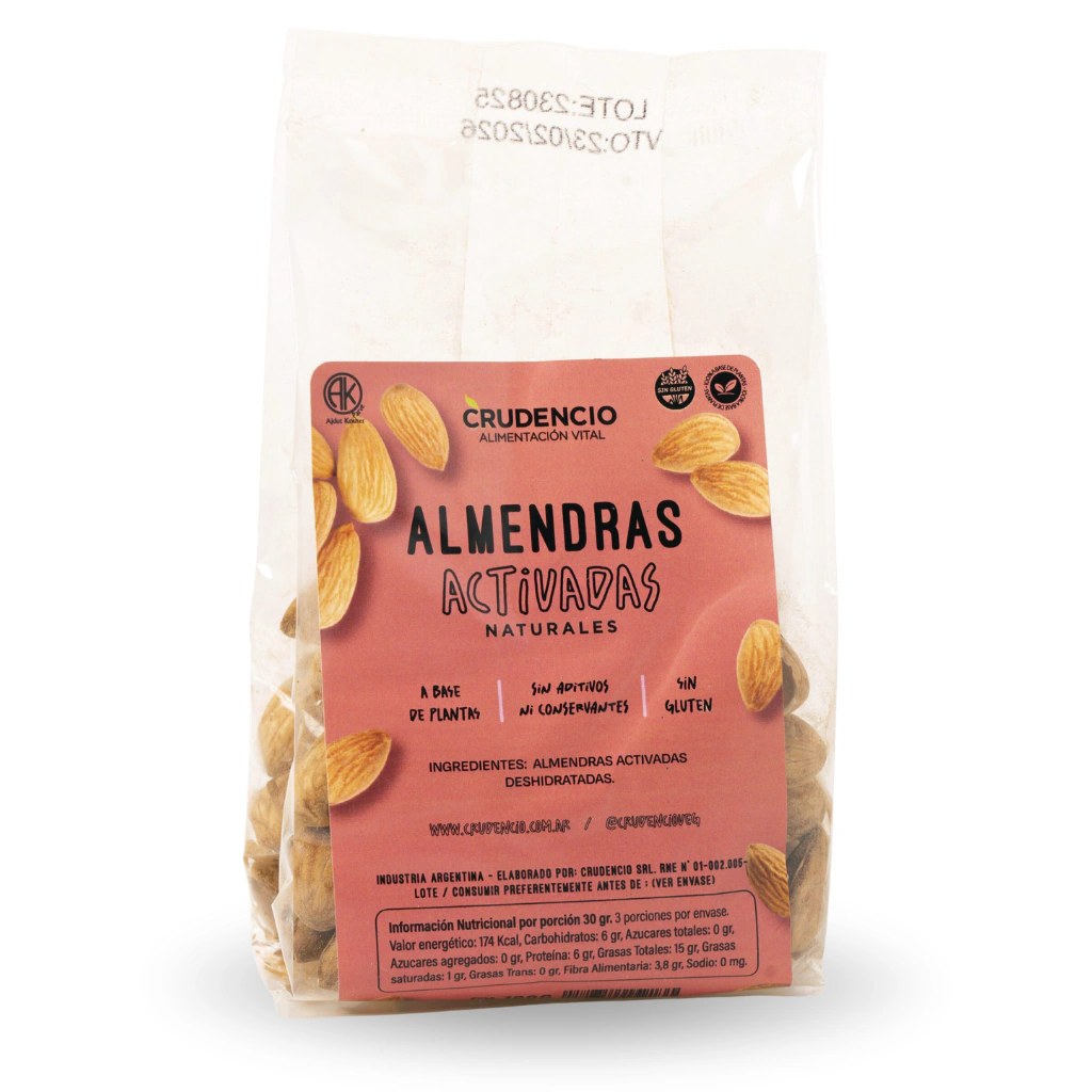 Almendras Activadas Naturales Crudencio x 100g
