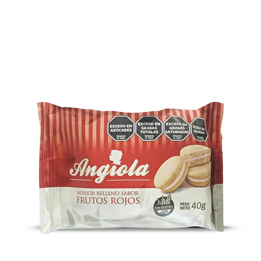 Alfajor Mousse de Frutos Rojos ANGIOLA x 50g