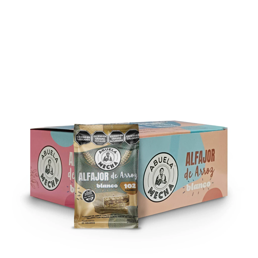 Alfajor de Arroz Mouse DDL Blanco Abuela Mecha x 12u
