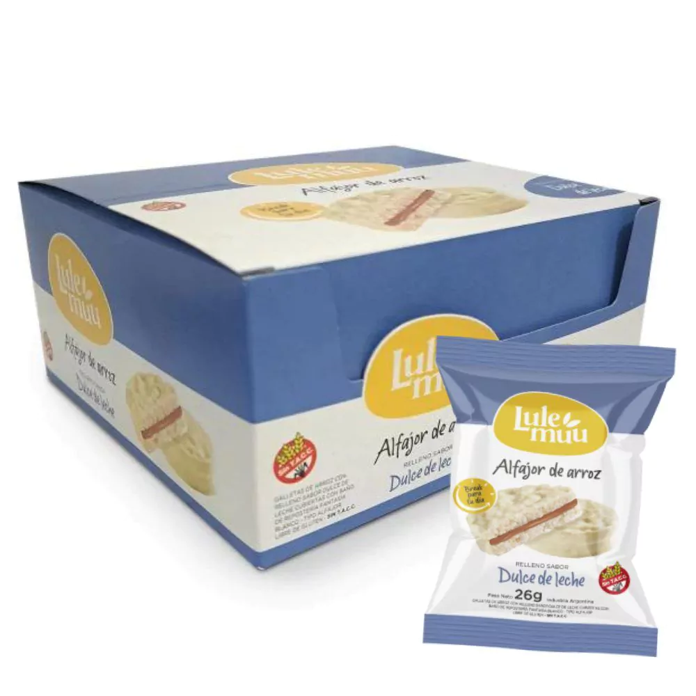 Alfajor de Arroz DDL Chocolate Blanco LULEMUU x 12u