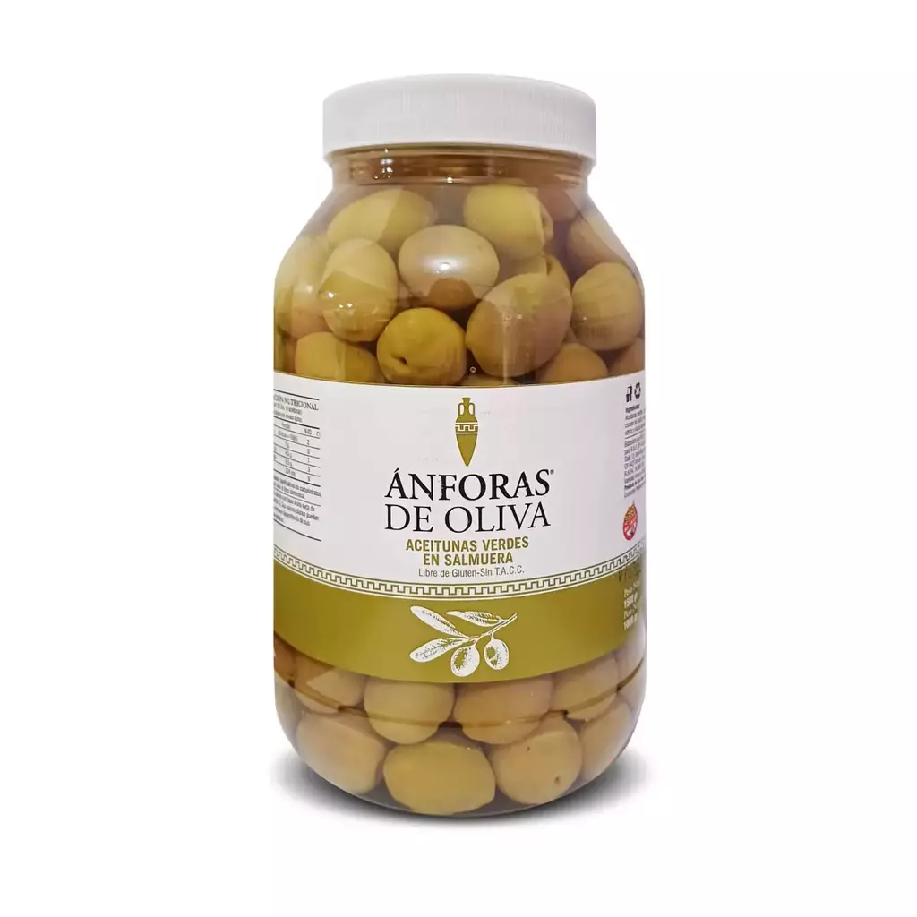 Aceitunas Verdes en Salmuera Anforas Oliva PET x 1Kg