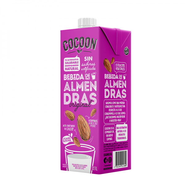 COCOON Leches vegetales de Almendras, opcines clásicas y sin azúcar.  COCOON Leches vegetales de Almendras y Coco