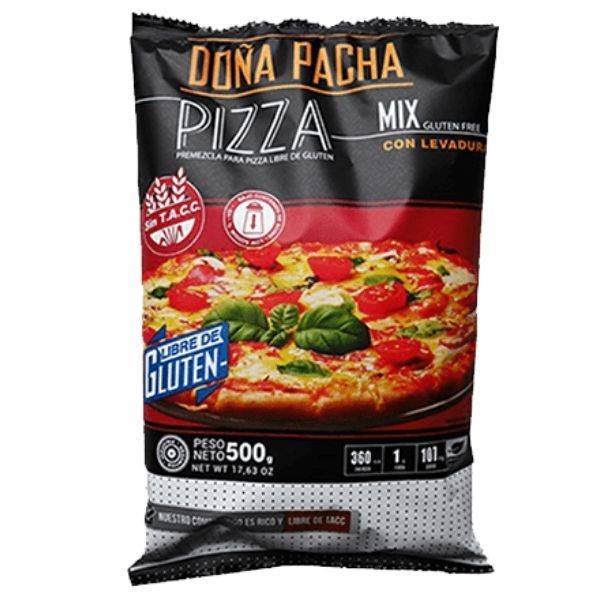 Premezcla para Pizzas Caseras libres de gluten Doña Pacha  pacha pizzas sin tacc