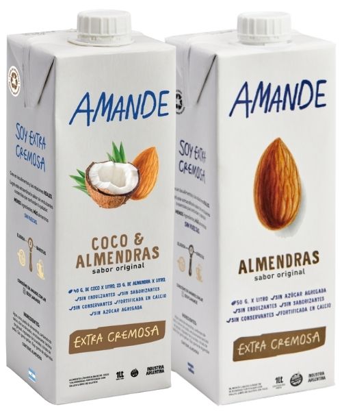 AMANDE Leches de Almendras y Leche de Coco Extras Cremosas  AMANDE Leche de Almendras Leche de Coco Extra 